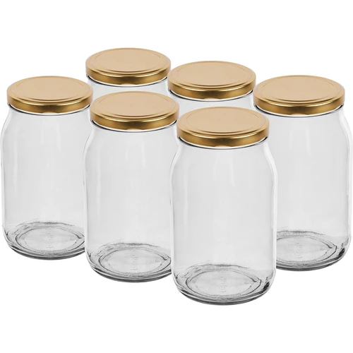 Burk TO 900 ml med guldlock fi 82/6 - 6 st.