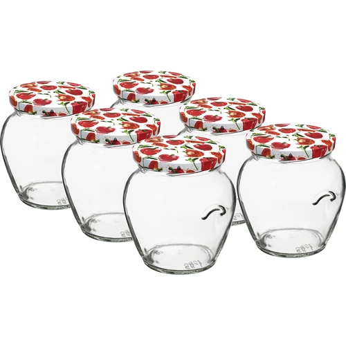 Burk TO Amfora 580 ml med färgglatt lock fi82/6-6st.