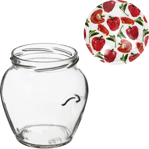 Burk TO Amfora 580 ml med färgglatt lock fi82/6-6st. - 10