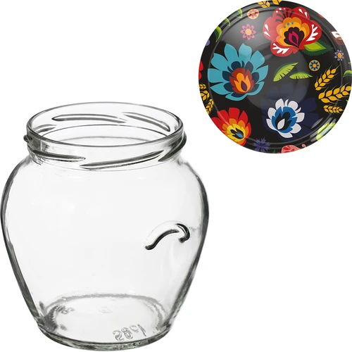 Burk TO Amfora 580 ml med färgglatt lock fi82/6-6st. - 9