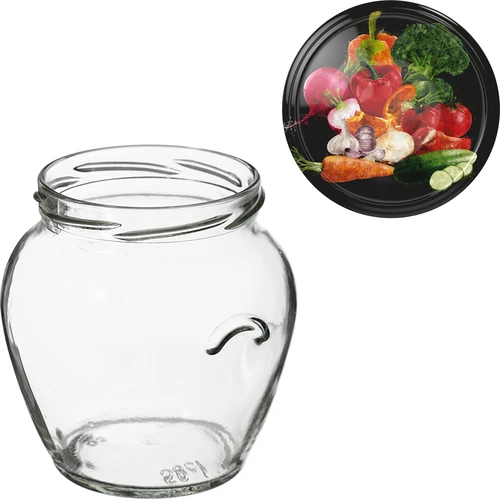 Burk TO Amfora 580 ml med färgglatt lock fi82/6-6st. - 12