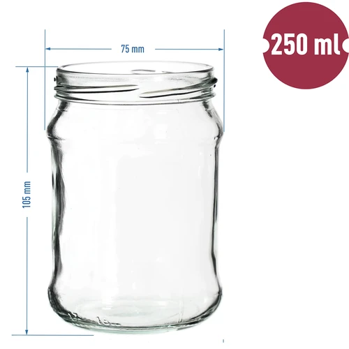 Burk TO Kvart 250 ml med lock fi 66 - 6 st - 6