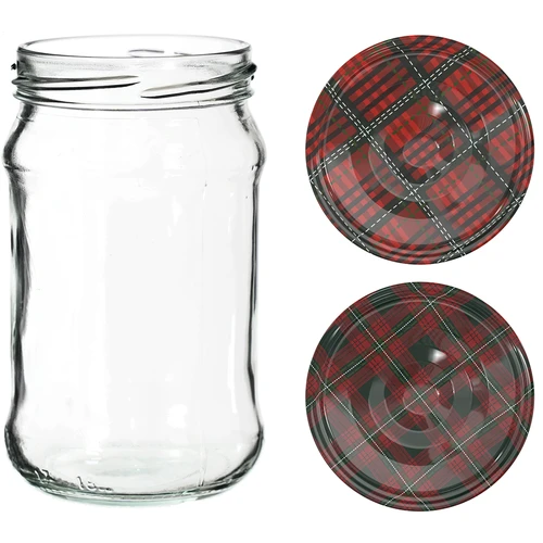 Burkar 300 ml med färgglatt lock fi 66 - 6 st. - 3