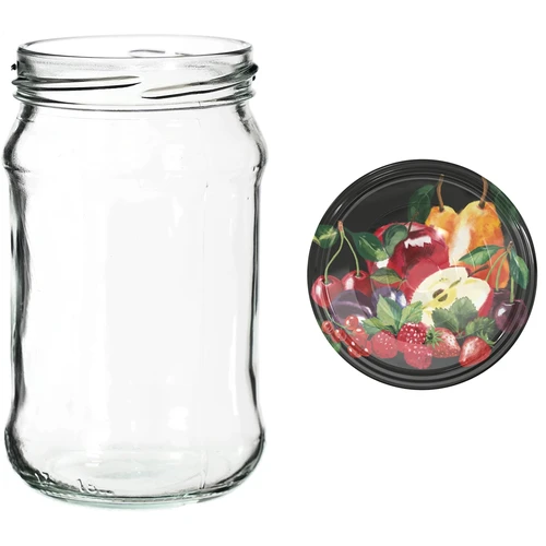 Burkar 300 ml med färgglatt lock fi 66 - 6 st. - 7