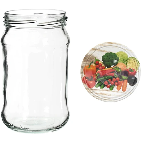 Burkar 300 ml med färgglatt lock fi 66 - 6 st. - 8