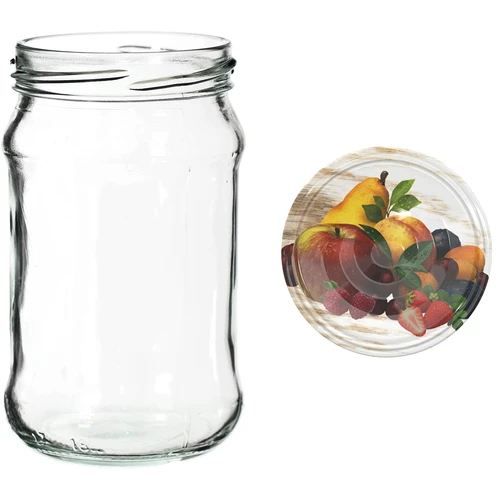 Burkar 300 ml med färgglatt lock fi 66 - 6 st. - 4