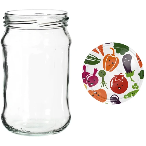 Burkar 300 ml med färgglatt lock fi 66 - 6 st. - 12