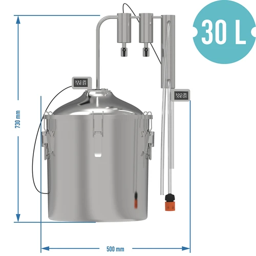 Destillator hawkSTILL 1.0 CONVEX 30 L - 2 avskiljare - 9