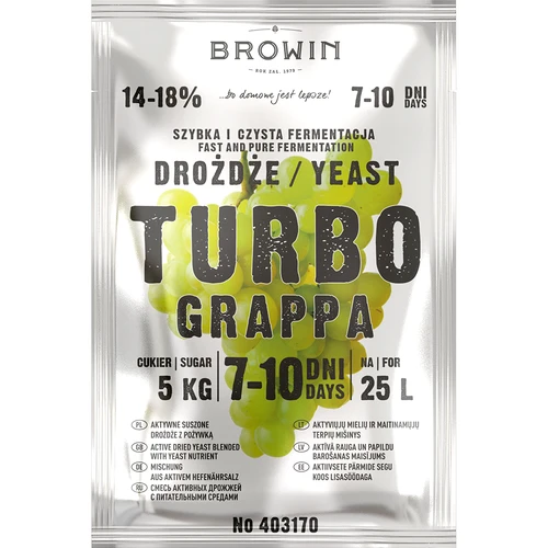 Destillerijäst Turbo Grappa 7-10 dagar - 2