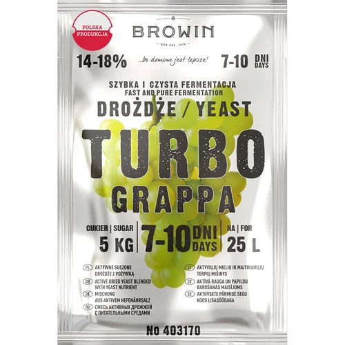 Destillerijäst Turbo Grappa 7-10 dagar