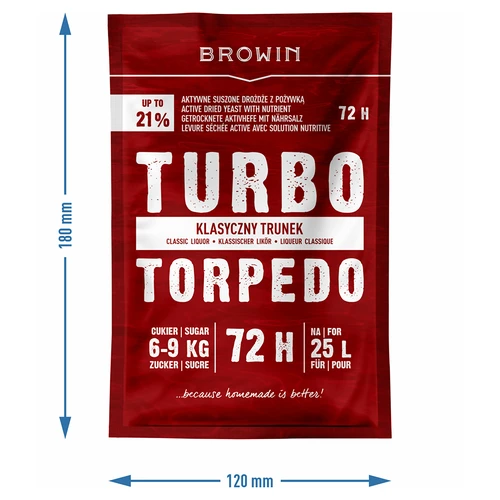 Destillerijäst Turbo Torpedo 72h 21% - 120 g - 5