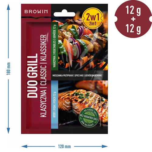 Duo Grill Klassisk för fisk och grönsaker - 2 i 1 kryddblandning, 2 x 12 g - 4