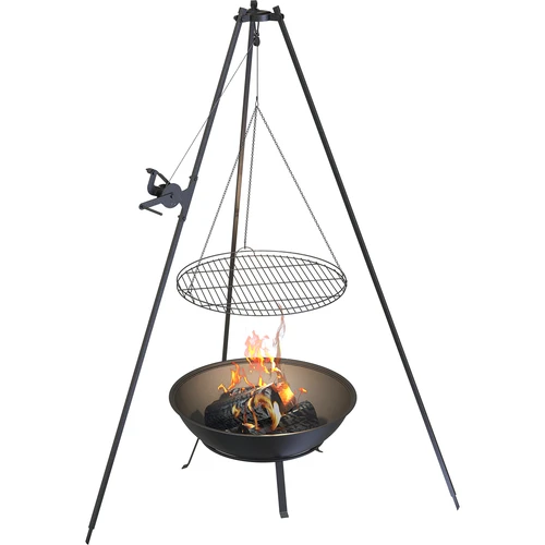 Eldfat för trädgården med grillgaller, Ø55 cm, runt, skålformad - 7