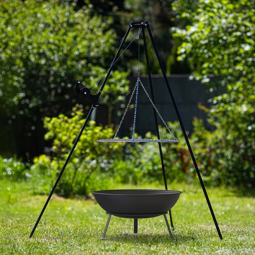 Eldfat för trädgården med grillgaller, Ø55 cm, runt, skålformad - 10