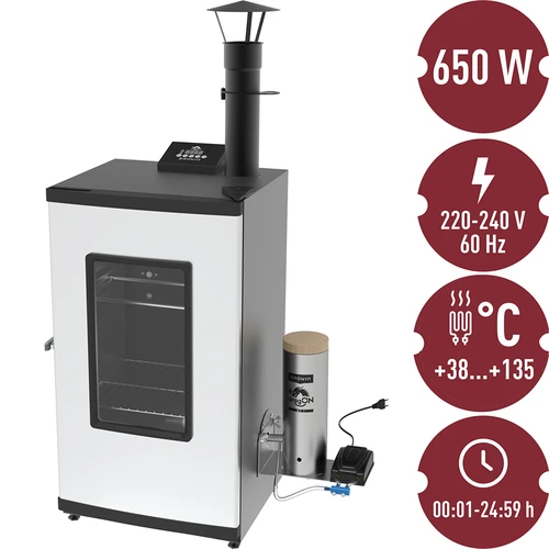 Elektriskt rökskåp – dragON med rökgenerator, digitalt, 65 L - 25
