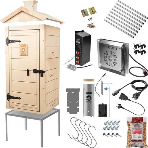 Elektriskt rökskåp dragON PLYWOOD NATURE 100E med värmemodul och digital styrenhet - 2
