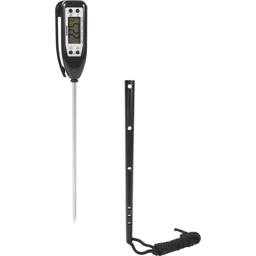 Elektronisk kökstermometer (-50 °C till +300 °C) med fodral, svart