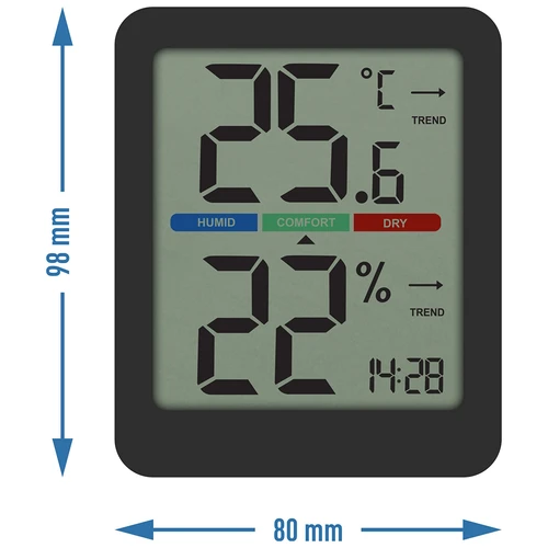 Elektronisk rumstermometer, svart - 9