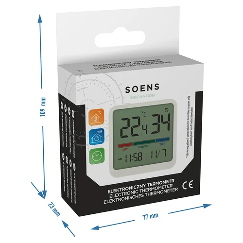 Elektronisk rumstermometer, vit - 10