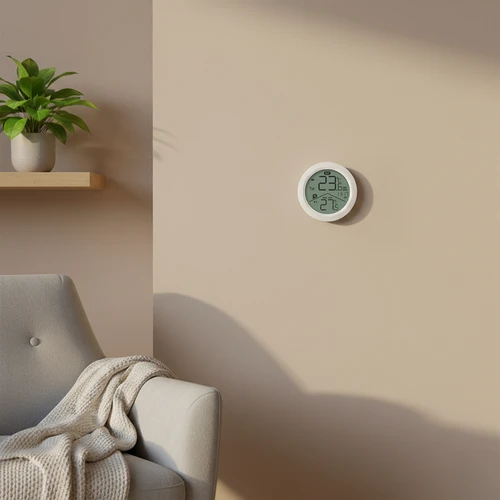 Elektronisk termometer från Soens – med extern sensor, rund, vit - 8