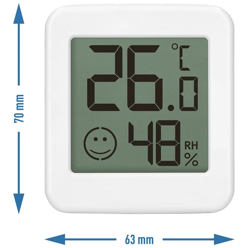 Elektronisk termometer med komfortindikator, vit - 10
