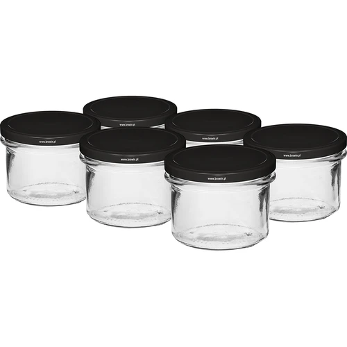 Enkel burk 235 ml (fi82) med svart lock 6 st.