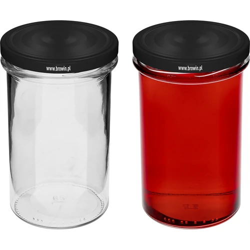 Enkel burk 545ml (fi 82) - med svart lock, 6 st. - 5