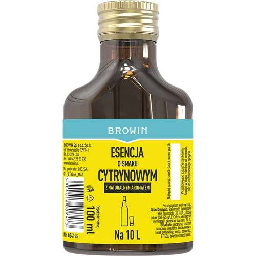 Essens med citronsmak med naturlig arom för 10 L - 100 ml