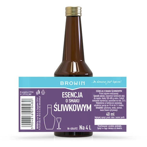 Essens med plommonsmak för 4 L, 40 ml - 4