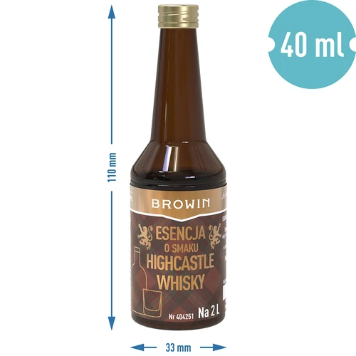 Essens med smak av Highcastle Whisky för 2 L – 40 ml - 7