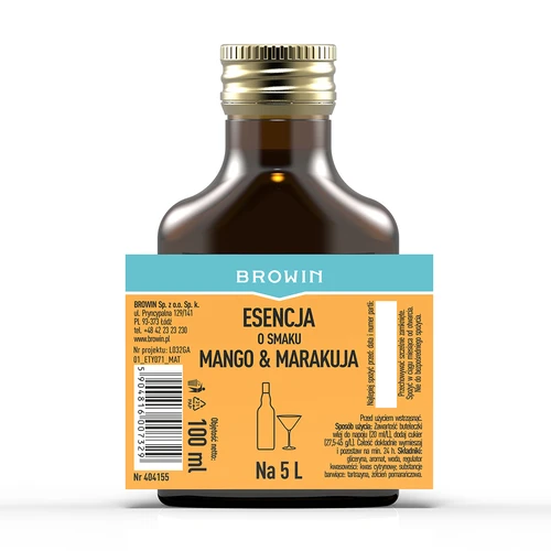Essens med smak av mango & passionfrukt för 5 L, 100 ml - 4