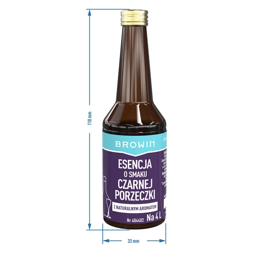 Essens med smak av svartvinbär med naturlig arom för 4 L - 40 ml - 8