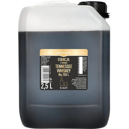 Essens med smak av Tennessee whiskey 2,5 L – räcker till 250 L färdig dryck