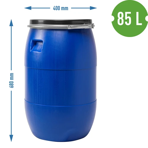Fat för kål 85 L, med tryckring, blått, Sterk - 9