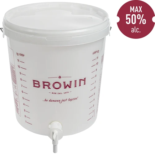 Fermenteringsbehållare 15 L med lock och kran - 2