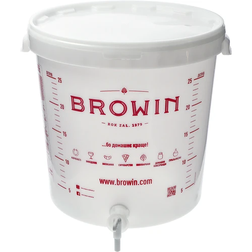 Fermenteringsbehållare 30 L med lock, kran och rör UA - 2