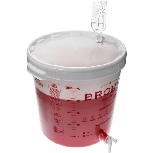 Fermenteringsbehållare 30 L med lock, kran och rör UA - 12