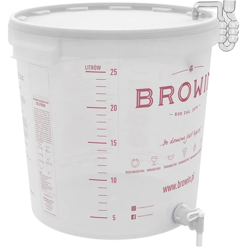 Fermenteringsbehållare 30 L med lock och kran - 3