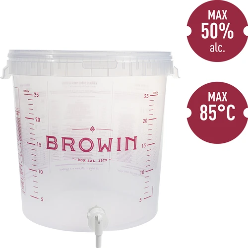 Fermenteringsbehållare 30 L med lock och kran - 4