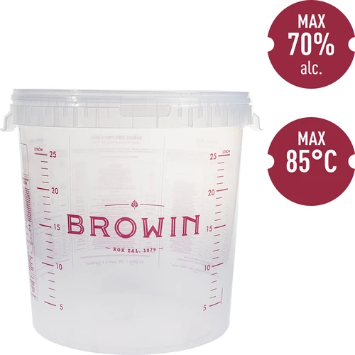 Fermenteringsbehållare 30L med tryck, 2 rör - 10