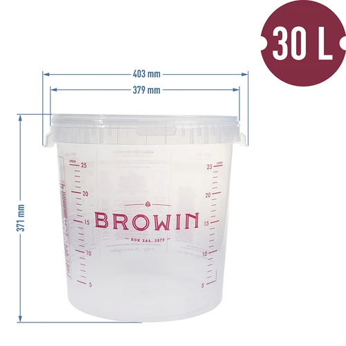 Fermenteringsbehållare 30L med tryck, 2 rör - 5