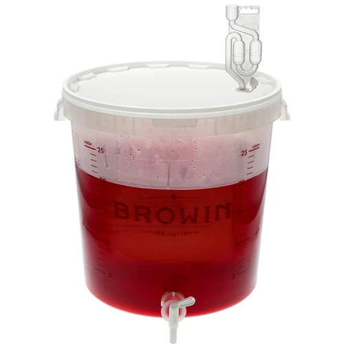 Fermenteringsbehållare 30L med tryck, kran och 3 rör - 9