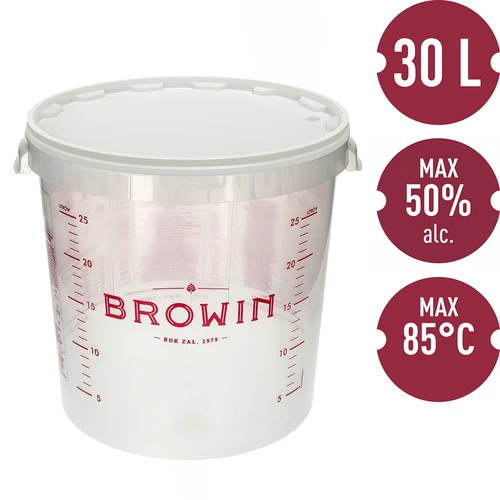 Fermenteringsbehållare 30L med tryck och 3 rör - 10