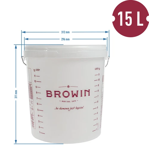 Fermenteringsbehållare - tryck, lock, 15 L - 10
