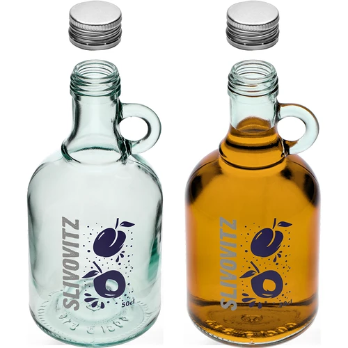 Flaska 0,5 L med skruvlock och 2-färgstryck Slivovitz - 4 st. - 5