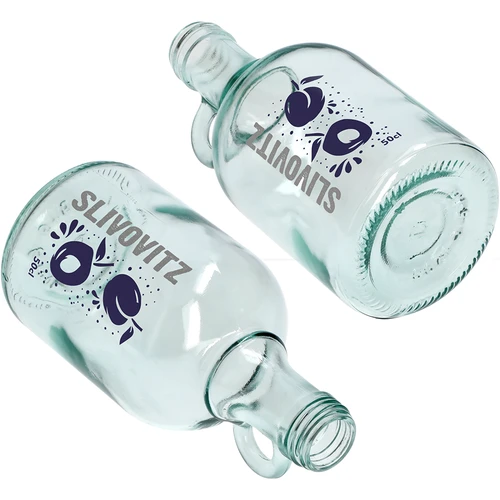 Flaska 0,5 L med skruvlock och 2-färgstryck Slivovitz - 4 st. - 6
