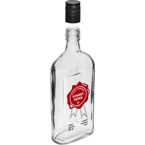 Flaska 500 ml med skruvkork, tryck ”Wyborny Trunek”, 1 st. - 3