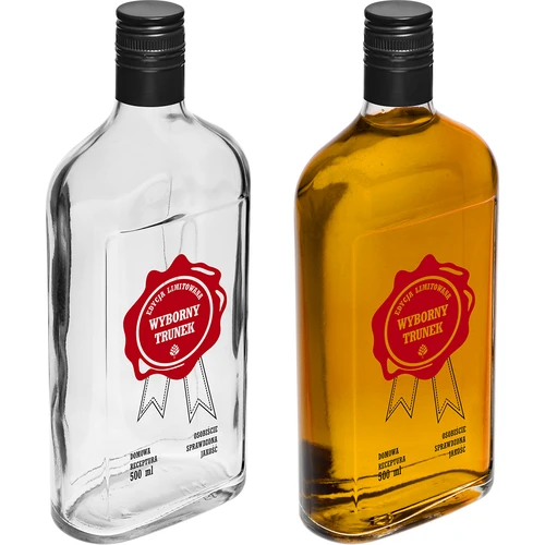 Flaska 500 ml med skruvkork, tryck ”Wyborny Trunek”, 1 st. - 5