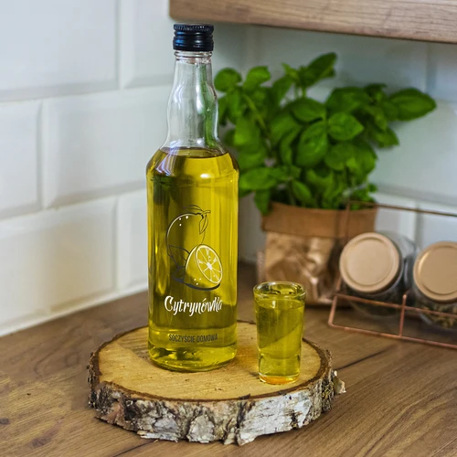 Flaska 500 ml med skruvkork, tryck "Cytrynówka", 1 st. - 7