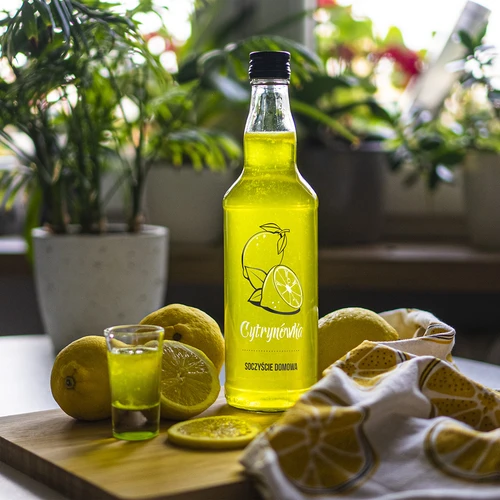 Flaska 500 ml med skruvkork, tryck "Cytrynówka", 1 st. - 5